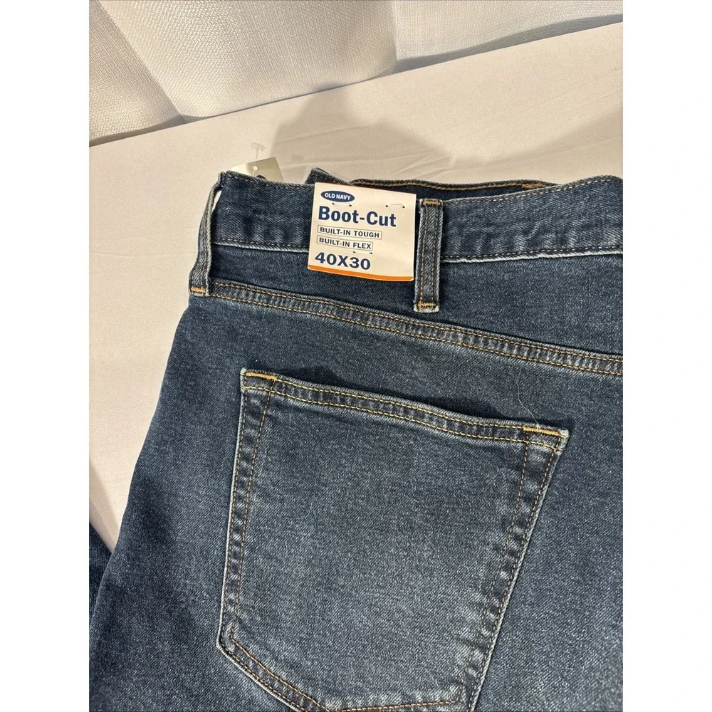 NWT Old Navy Jeans Mens 40x30 Bootcut Dark Wash Stretch Denim Flex Pants